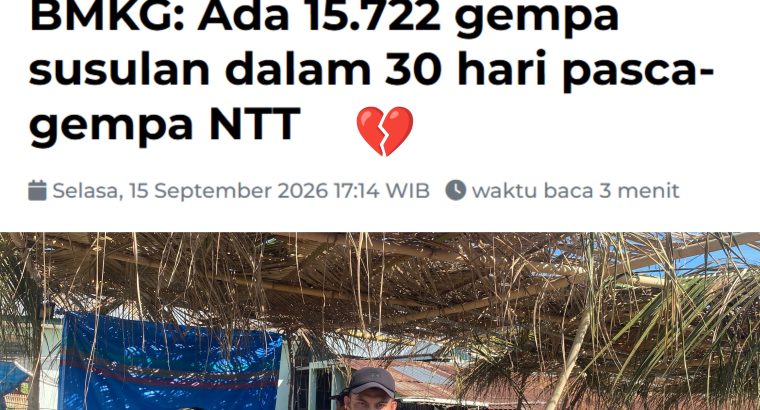 Dapur Umum Untuk Penyintas Gempa NTT