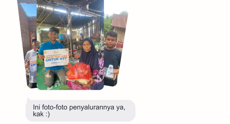 Bantuan dari Malang untuk NTT Telah Sampai
