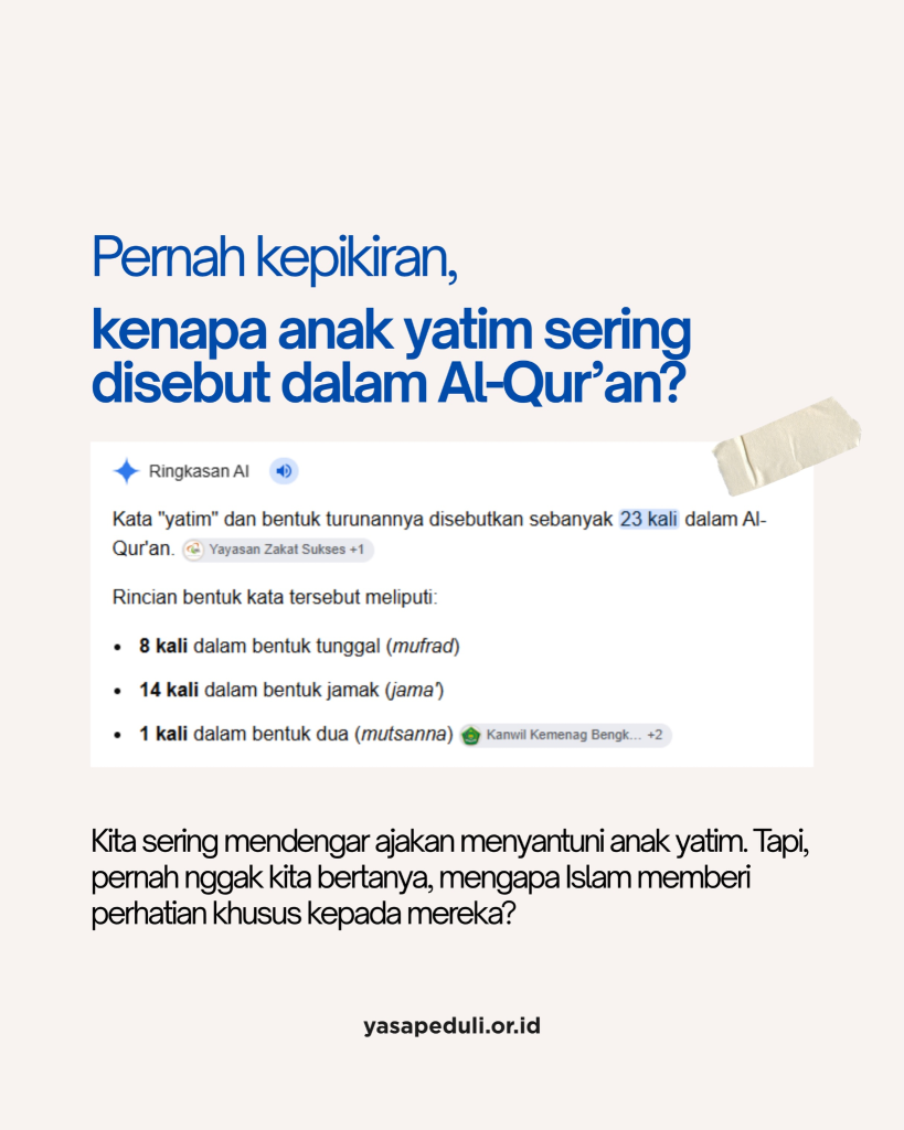 Anak yatim dalam Al-Qur'an dan pentingnya kepedulian dalam Islam