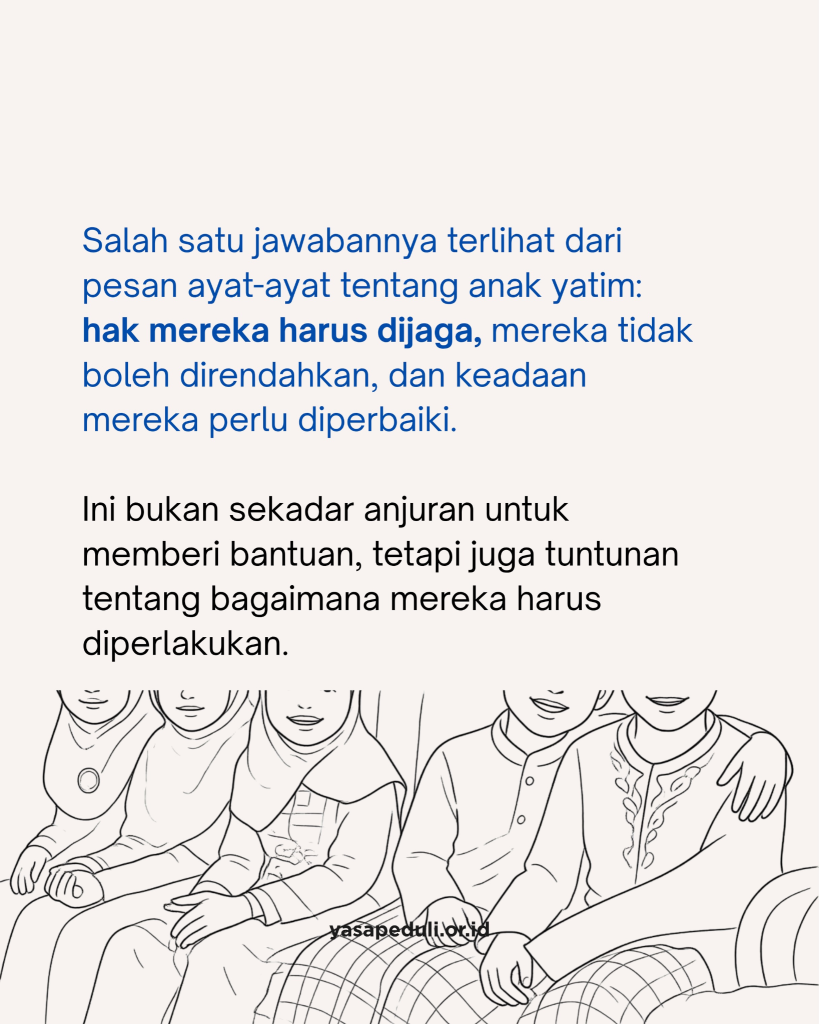 Ilustrasi anak yatim laki-laki dan perempuan sebagai gambaran pentingnya menjaga hak dan kesejahteraan anak yatim dalam Islam.