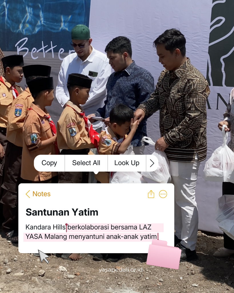 Santunan anak yatim bersama LAZ YASA Malang